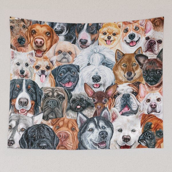 Item preview, Beautiful Collage of Dogs, so many painted beautiful faces, dogs are the best! designed and sold by Orianah.