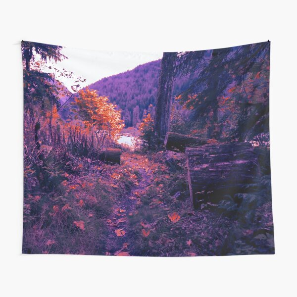 Amazing Forest and Mountains View Tapestry