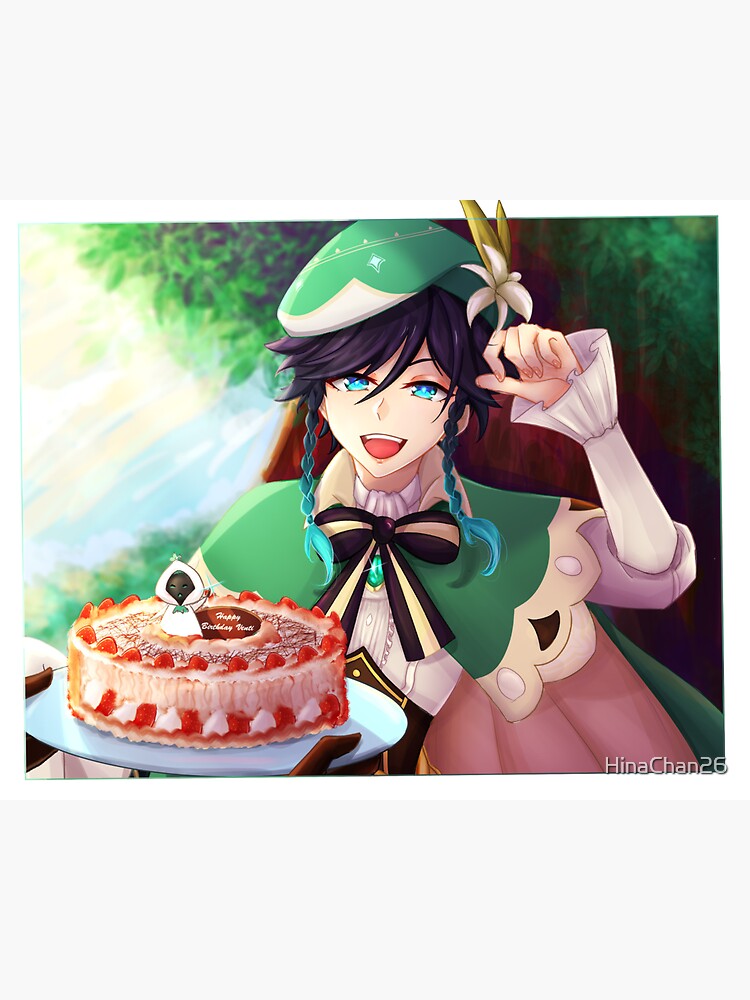 “venti birthday " Sticker for Sale by HinaChan26 | Redbubble