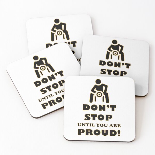 Item preview, Don't stop until you're proud Motivational gym designed and sold by MotiveStuff.