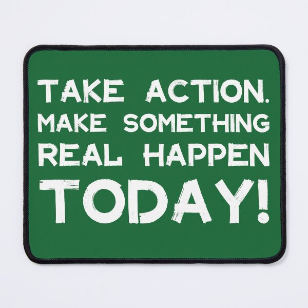 Item preview, Take Action Make Something Happen Today | Quotes | White | Emerald Green designed and sold by Wintre2.