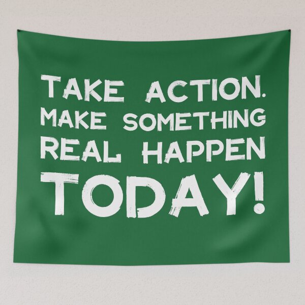 Item preview, Take Action Make Something Happen Today | Quotes | White | Emerald Green designed and sold by Wintre2.