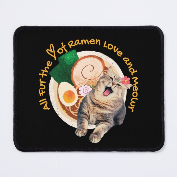 Item preview, Kawaii Ramen Cat - Cute Funny Animal Quotes - Pet Lover Best Gift for Cat Lover and Foodies designed and sold by Cawaiico.