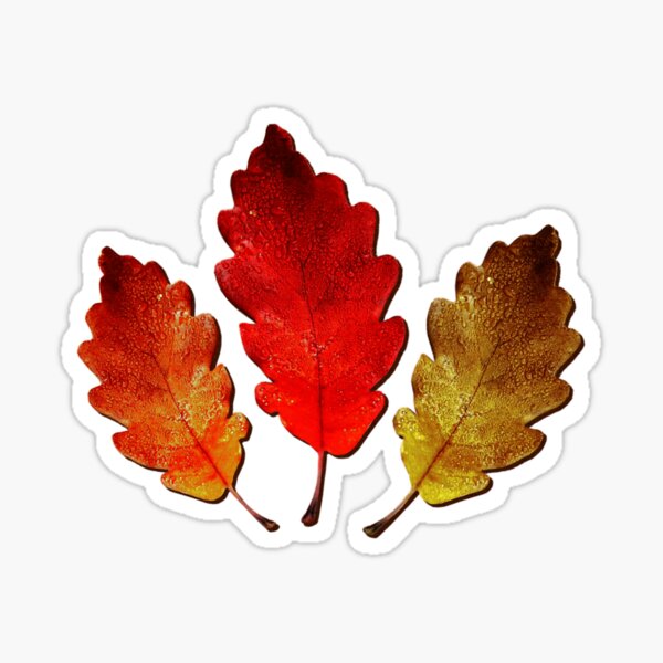Item preview, Large oak leaves, forest motifs designed and sold by Kirei-Lily.