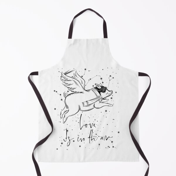 Item preview, Love Is In The Air quote and Pig with stars celestial designed and sold by InnaMGraphic.