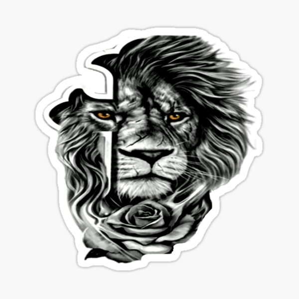 Pegatina «León de Judá Dibujo a lápiz» de shaggydawgg | Redbubble