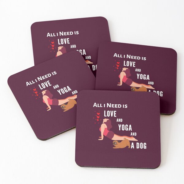 Item preview, All i need is love and yoga and a dog designed and sold by chahakisha.
