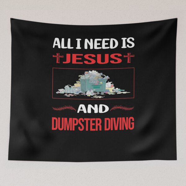 Item preview, Funny Jesus Dumpster Diving designed and sold by FifineCroteau.