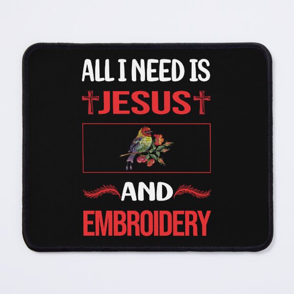 Item preview, Funny Jesus Embroidery Embroidering Embroider designed and sold by FifineCroteau.