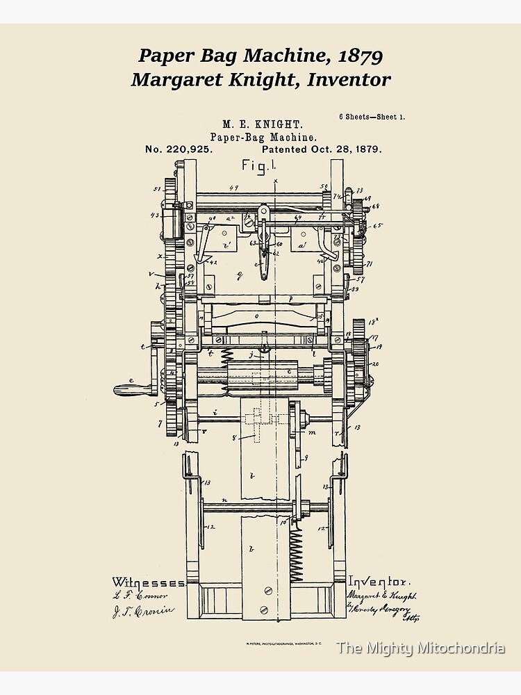 "Margaret Knight, Inventor of the Paper Bag Machine" Poster by