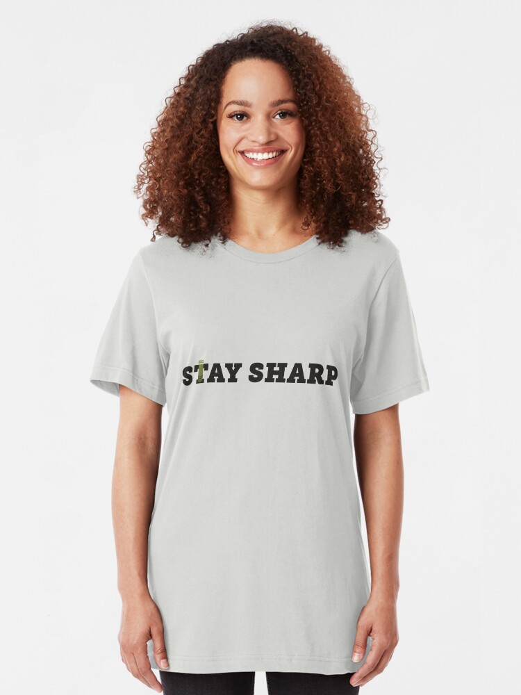 Alternate view of Stay Sharp! Slim Fit T-Shirt