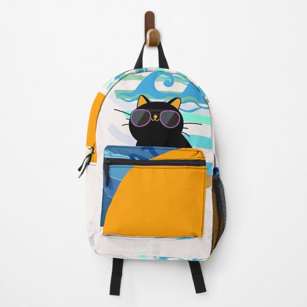 Item preview, Black Cat at The Beach Retro Vintage. designed and sold by yassooarts.