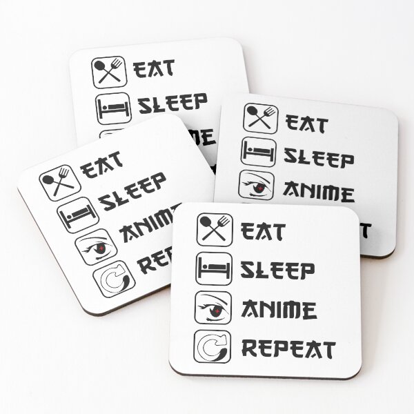 Item preview, Eat Sleep Anime Repeat designed and sold by Kawaiienfolie.