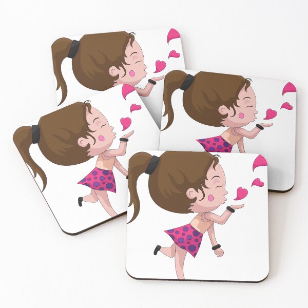 Item preview, Girl Flying Kiss Vector Art designed and sold by Cre8iveSkill.