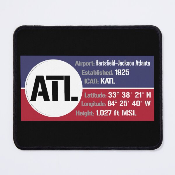 Item preview, ATL Atlanta Airport USA - Block Design designed and sold by FouDeeziner.