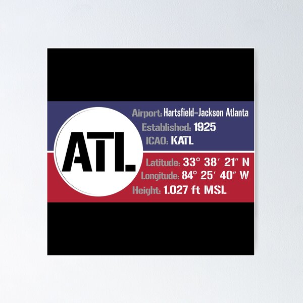 Artikelvorschau, ATL Atlanta Airport USA - Block Design entworfen und verkauft von FouDeeziner.