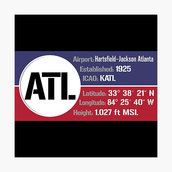Artikelvorschau, ATL Atlanta Airport USA - Block Design entworfen und verkauft von FouDeeziner.