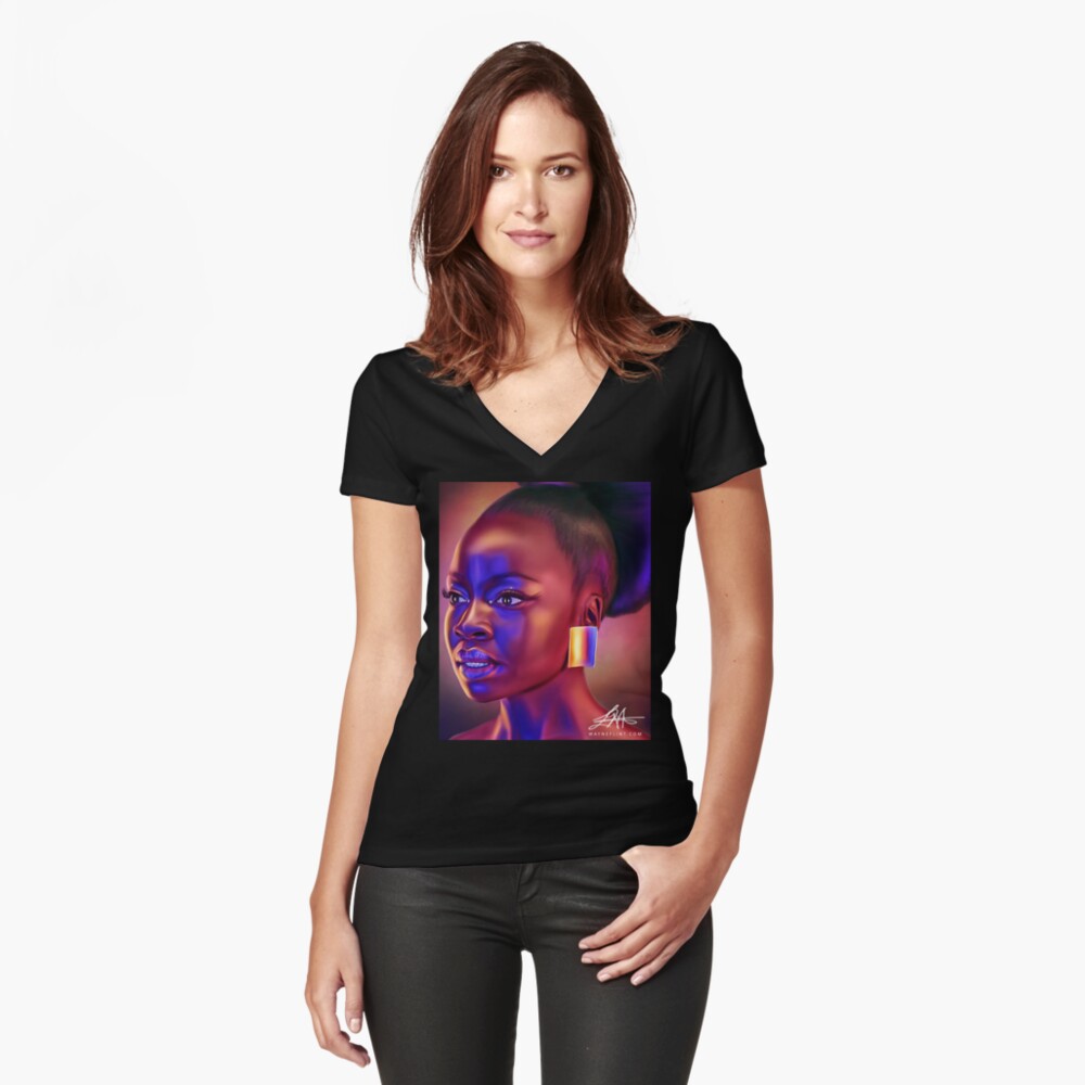 Item preview, Fitted V-Neck T-Shirt designed and sold by wayneflint.