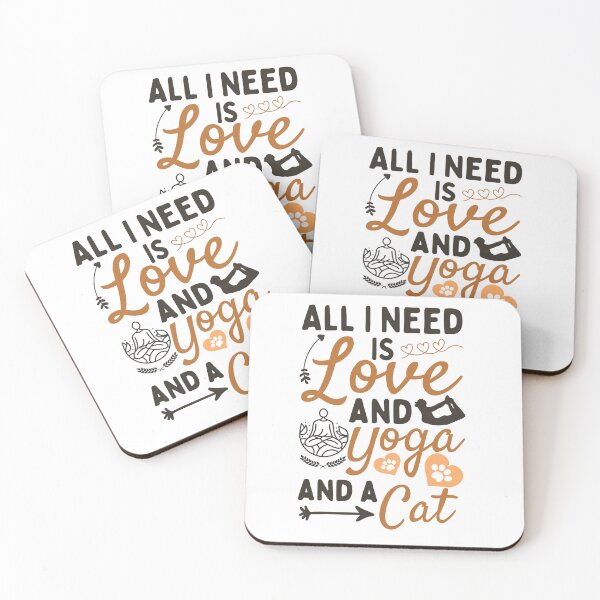 Item preview, All I Need Is Love And Yoga And A Cat designed and sold by BahiaStyle.