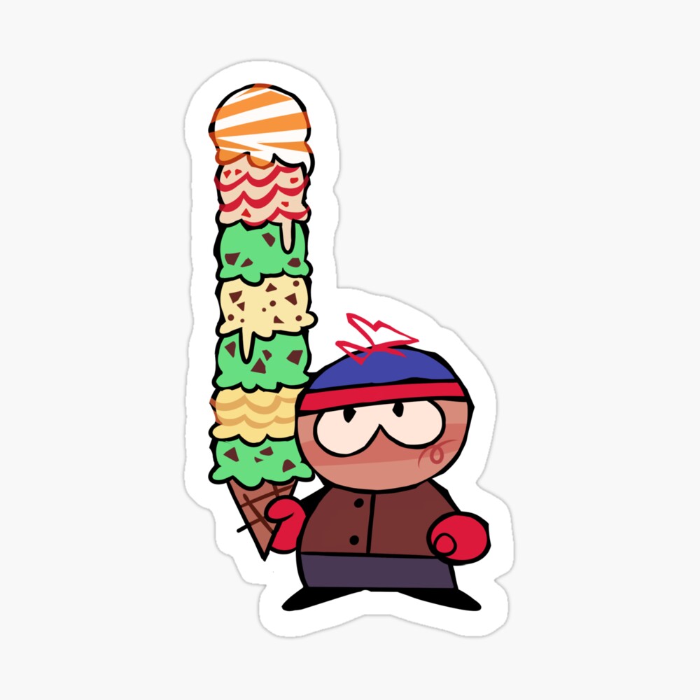 Stan with a big icecream, South Park Sticker by Domny