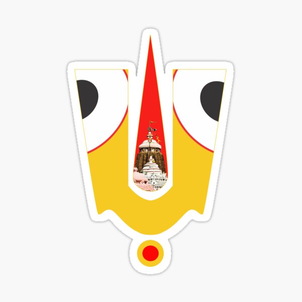 "Jagannath ramanandi tilak digital art sticker" Sticker for Sale by