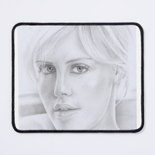 Item preview, A Portrait of Charlize Theron designed and sold by Rockberry.