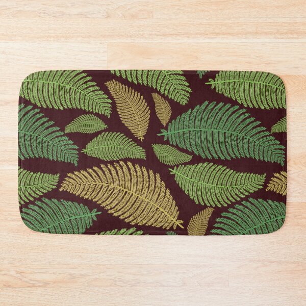 Item preview, Jungle leaves pattern with dark brown background designed and sold by CiniArt.