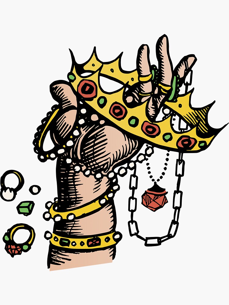 "Crown Jewels Crown Jewels Sticker Rhinestones Crown Gem" Sticker