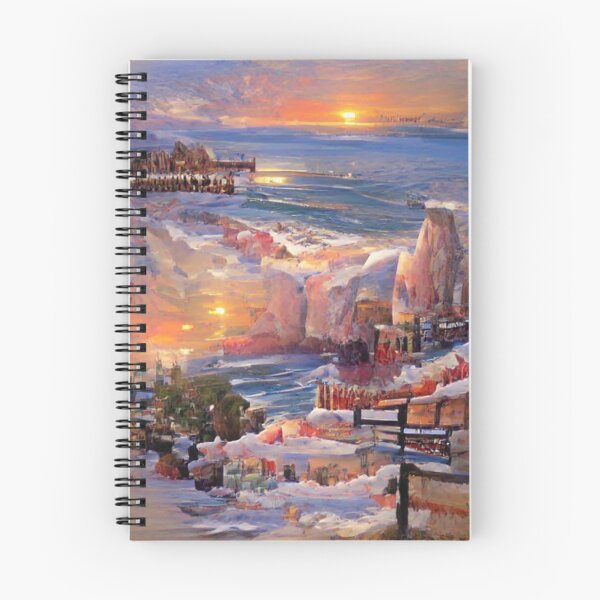 Item preview, Sunset cliffs Festive style Art designed and sold by NeuralProd.