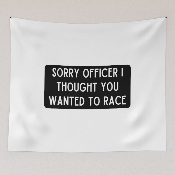Item preview, Sorry officer I thought you wanted to Race | Funny Motorcycle, Cool Helmet Stickers And Bikers Gift designed and sold by thesmokeydogs.