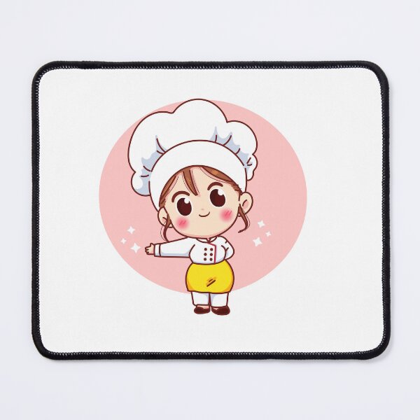 Item preview, Cute Chef Girl Smiling designed and sold by OnlyForYouNow ..