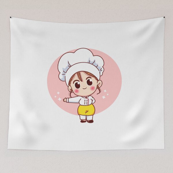 Item preview, Cute Chef Girl Smiling designed and sold by OnlyForYouNow ..