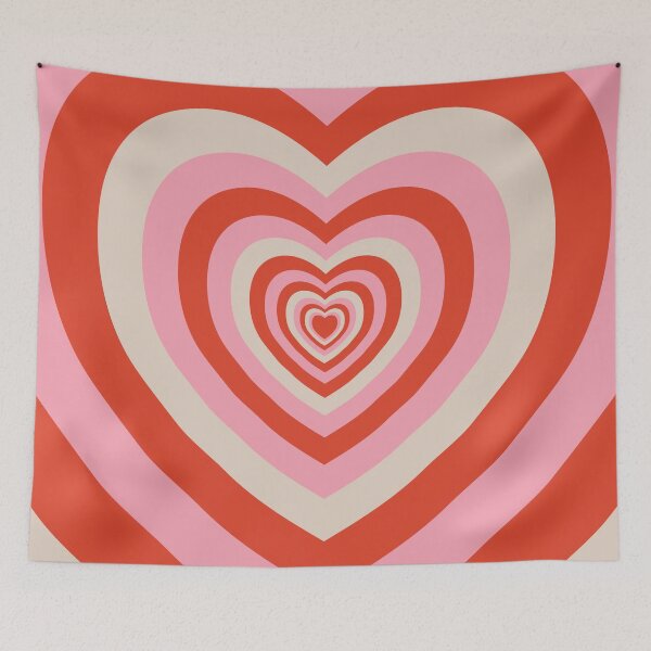 Item preview, Lovecore Retro Heart Aesthetic - Pink, Orange, Red - Valentine's Day designed and sold by misentangled.