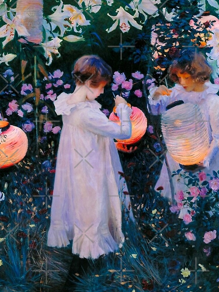 john singer sargent Carnation ,Lily,Lily,Rose,(1886) Scarf