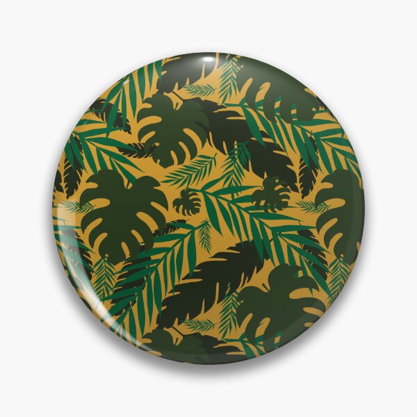 Item preview, Jungle leaves pattern with dark yellow background designed and sold by CiniArt.