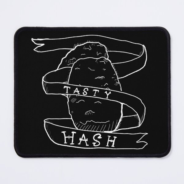 Item preview, Tasty hashbrowns white linework designed and sold by Dopamine Dumpster.