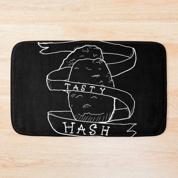 Item preview, Tasty hashbrowns white linework designed and sold by Dopamine Dumpster.