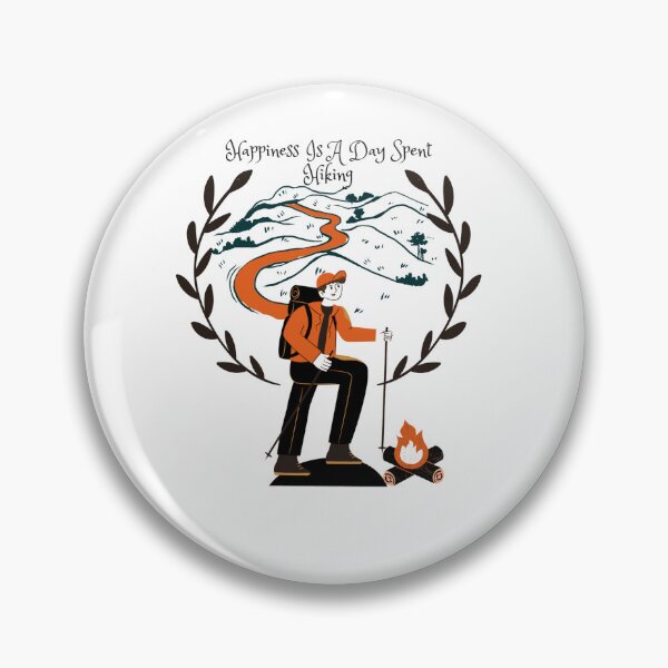 Item preview, Funny Hapiness Is A Day Spent Hiking Classic T-shirt  designed and sold by Ryn2020.