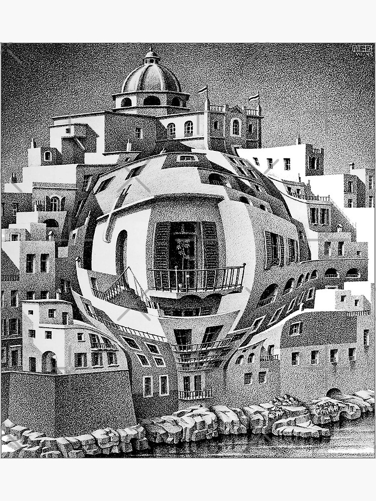 Disover Balcony by Maurits Cornelis Escher Canvas