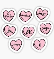 Pegatina BTS corazones