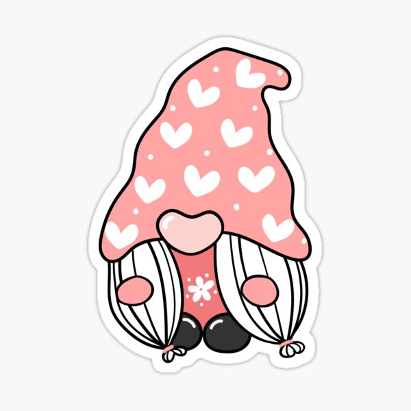 Cute Valentines Day Gnome - Happy Valentines Day Sticker