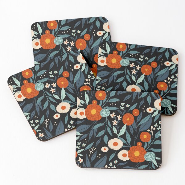 Item preview, Intricate details dark theme flower pattern designed and sold by Burnout (⌣_⌣).