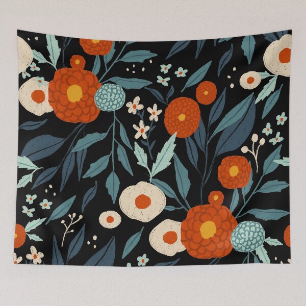Item preview, Intricate details dark theme flower pattern designed and sold by Burnout (⌣_⌣).