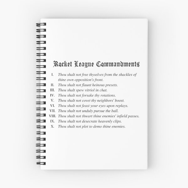 Item preview, Rocket League Commandments - Rocket League Rules to Play By designed and sold by Pocket-League.