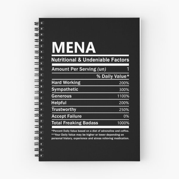Item preview, Mena Name T Shirt - Mena Nutritional And Undeniable Factors Gift Item Tee designed and sold by nauglesamatha.