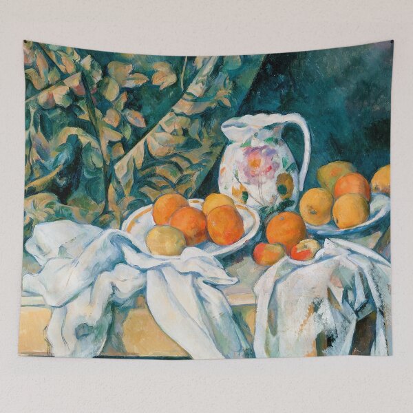 Item preview, Still Life with Curtain and Flowered Pitcher - Paul Cezanne  designed and sold by TheSoulOfArt.