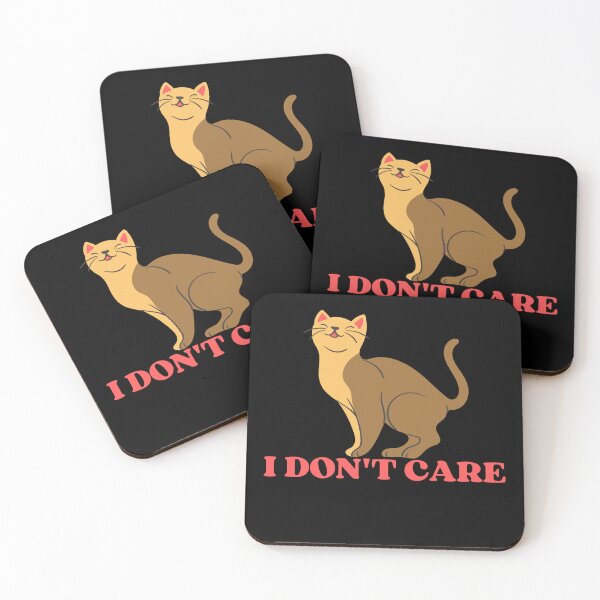 Item preview, I DONT CARE - Funny Cat Pictures with Captions and Cat Sayings designed and sold by FunnyCatsFam.