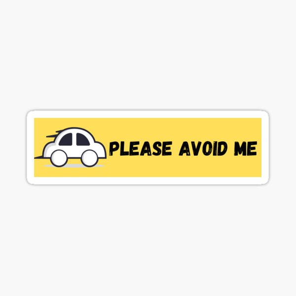 Nervous Driver Please Be Patient Meme Icon Stickers Decal 