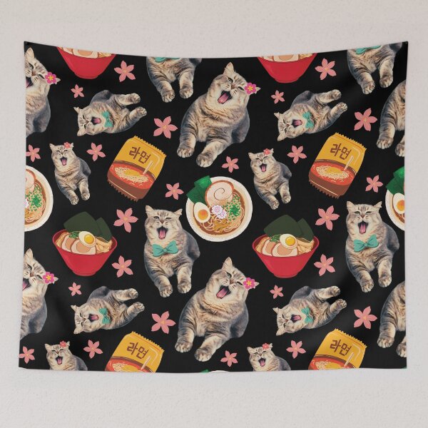 Item preview, All Fur The Love of Ramen and Meowr - Kawaii Ramen Cat - Cute Funny Animal Quotes - Japanese Food  designed and sold by Cawaiico.
