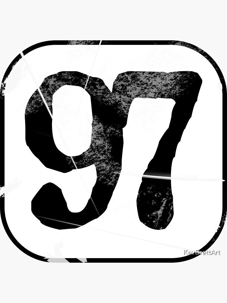 "Classic Retro 97 Vintage Racing Car Number Boxed" Sticker For Sale By ...